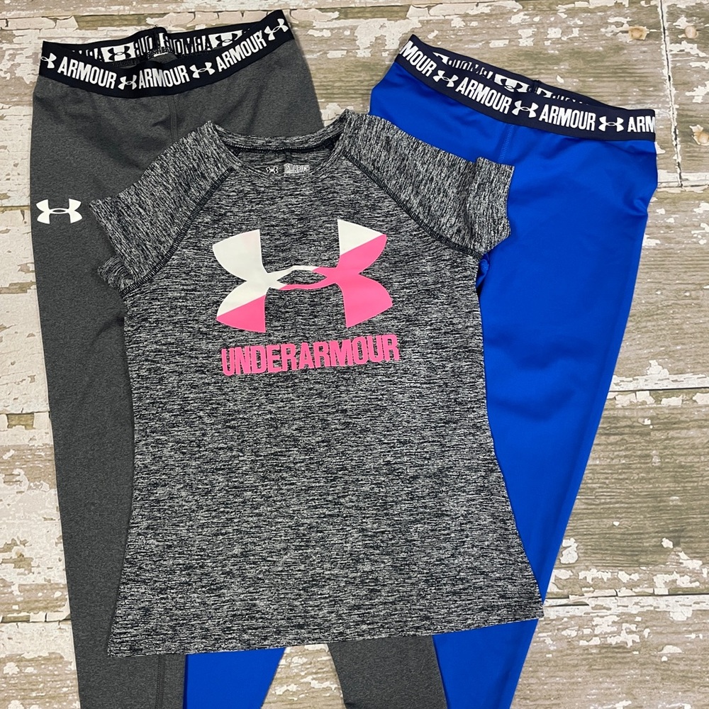 Youth Girls Lot of 3 Under Armour Size Small